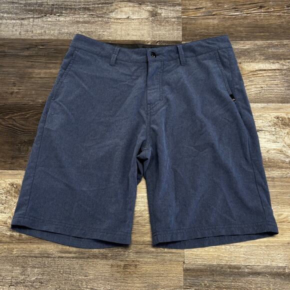 Quiksilver Amphibian Blue Mens 30 Casual Water Wear 4 Way Stretch‎ Hybrid Shorts - Picture 1 of 12